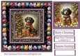 Dachshund Christmas fairy light card front