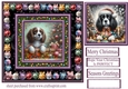 Springer Spaniel Christmas fairy light card front
