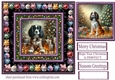 Springer Spaniel Christmas fairy light card front 2
