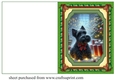 Christmas Scottish terrier cut and fold card 3