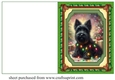 Christmas Scottish terrier cut and fold card 4