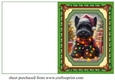 Christmas Scottish terrier cut and fold card 5