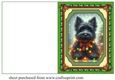 Christmas Scottish terrier cut and fold card 6