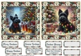 2 Framed Christmas lights Scottie card fronts 7