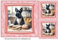 3 Baking Scottish terrier card front/toppers 3