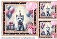3 Birthday Westie card front/toppers 8