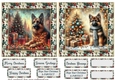 2 Christmas German Shepherd card fronts 3