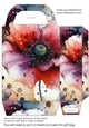 Alcohol ink splat flower gift bag 2