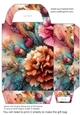 Alcohol ink splat flower gift bag 8
