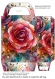 Alcohol ink splat flower gift bag 10