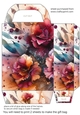 Alcohol ink splat flower gift bag 13