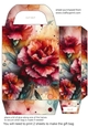 Alcohol ink splat flower gift bag 14