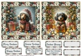 2 Christmas lights Dachshund card fronts 3