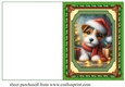 Christmas Jack Russell cut and fold card 2