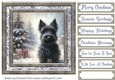 Christmas snowflake Scottie card front 1