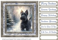 Christmas snowflake Scottie card front 2