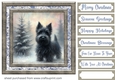 Christmas snowflake Scottie card front 4