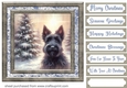 Christmas snowflake Scottie card front 5