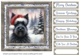 Christmas snowflake Scottie card front 6