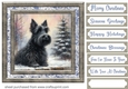 Christmas snowflake Scottie card front 9