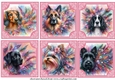 6 Feather and glitter dog toppers 6