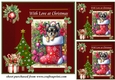 3 Christmas Chihuahua card front/toppers 3