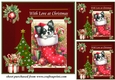 3 Christmas Chihuahua card front/toppers 4