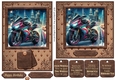 7x5 and 6x6 motorbike scene card fronts 7