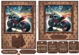 7x5 and 6x6 motorbike scene card fronts 9
