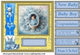 Framed new baby boy card front 2