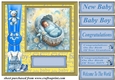 Framed new baby boy card front 4