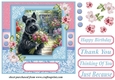 Garden bouquet Scottie card front 3