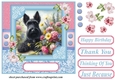 Garden bouquet Scottie card front 4
