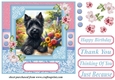Garden bouquet Scottie card front 6
