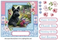 Garden bouquet Scottie card front 7