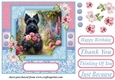 Garden bouquet Scottie card front 11