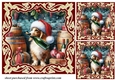 3 Christmas wine cellar pup card front/toppers 7