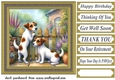 Jack Russell by the fence card front 1