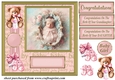 Framed new baby girl card front 1