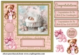 Framed new baby girl card front 2
