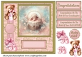 Framed new baby girl card front 5
