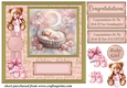 Framed new baby girl card front 7