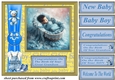 Framed new baby boy card front B