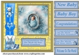 Framed new baby boy card front C