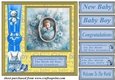 Framed new baby boy card front D