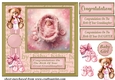 Framed new baby girl card front D