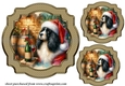 3 Christmas wine cellar pup toppers 3