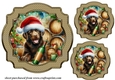 3 Christmas wine cellar pup toppers 8