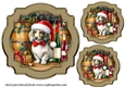 3 Christmas wine cellar pup toppers 10