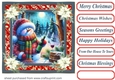 Christmas cheers Snowman card front 2